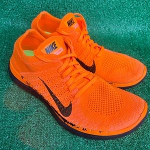 Sample Nike Free 4.0 Flyknit Mens Running Shoes Bright Mango Size 10  631053-800